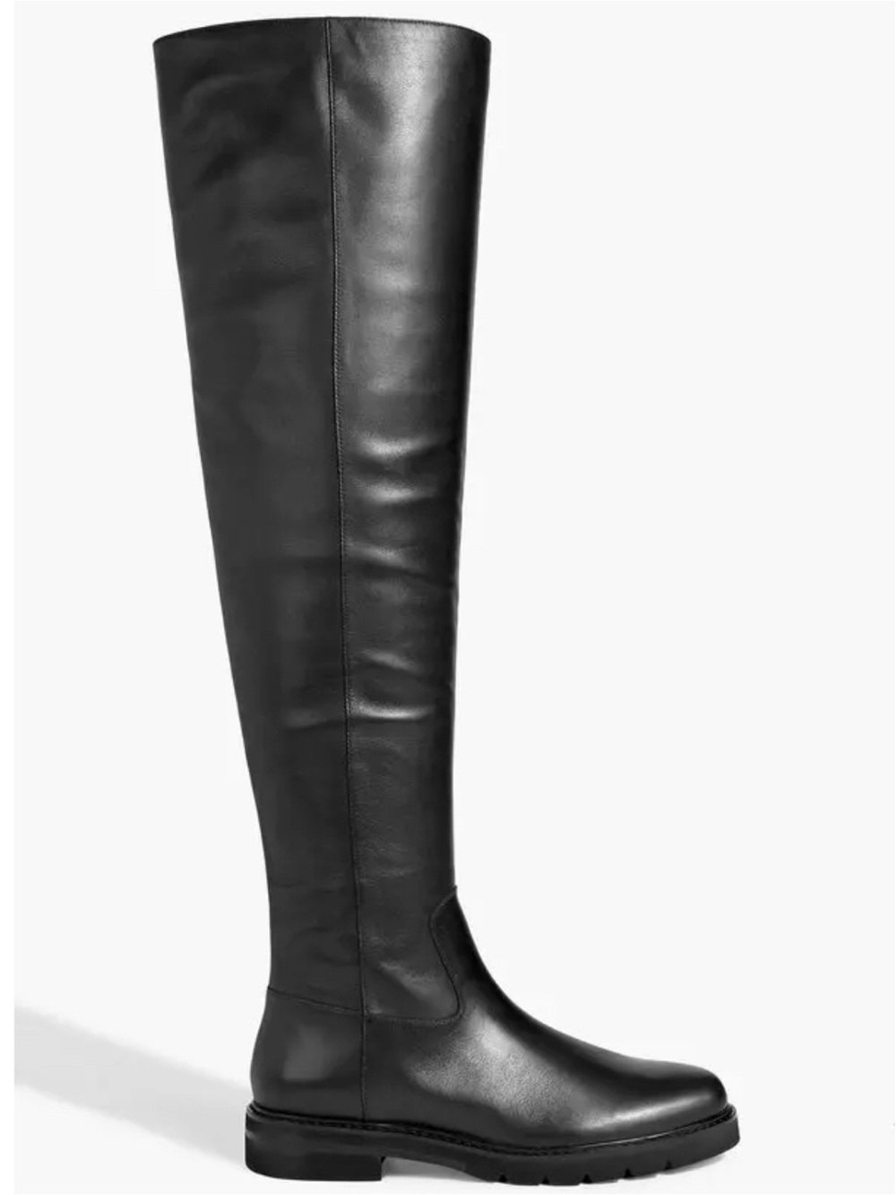 Stuart Weitzman Chicago Lug Leather Over-The-Knee Black Boots Size 10 B NEW!